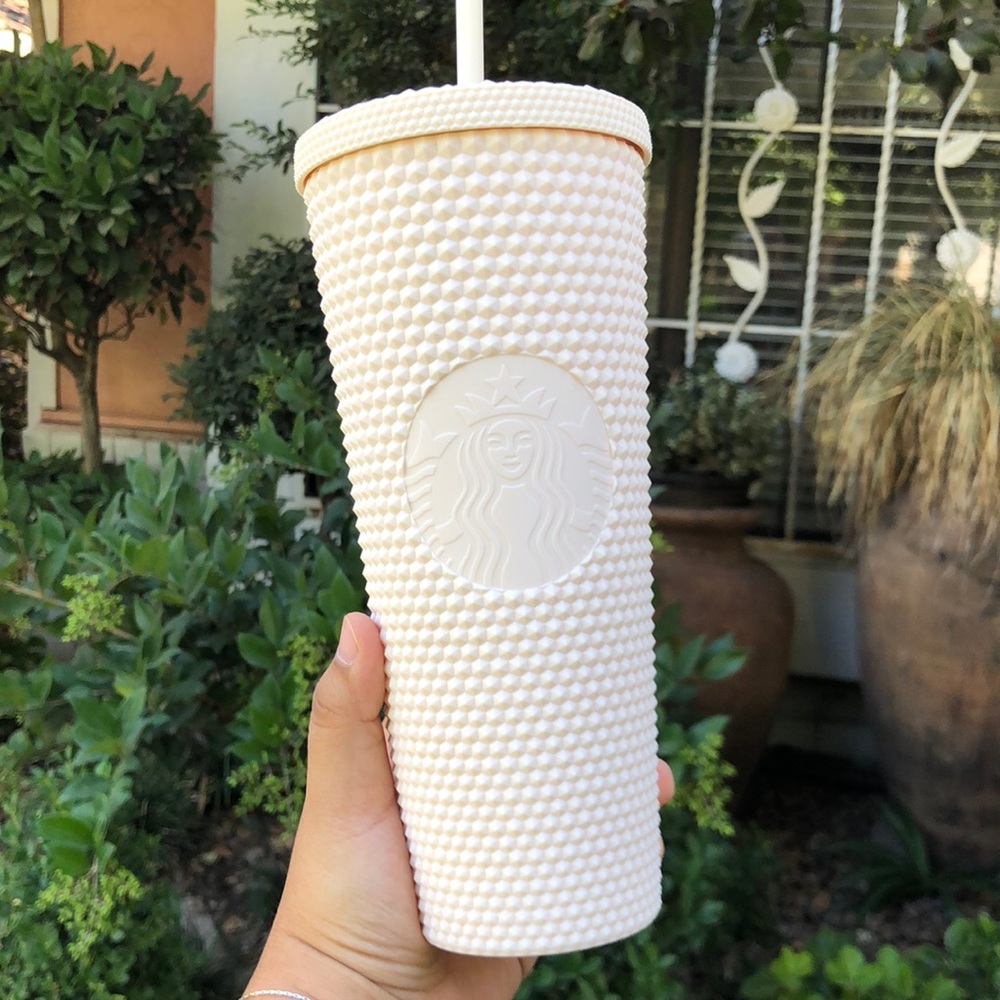 BNWT Starbucks matte white studded